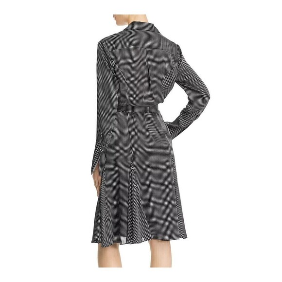 Equipment Dress Size 12 Black White Long Sleeve Short Bancort NEW $450 - Picture 3 of 9